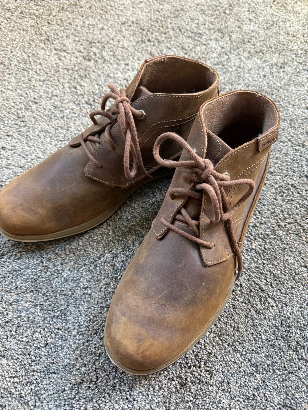Columbia Men's Brown Leather Chukka Boots - Lace-Up Ankle Boots